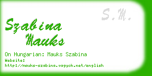szabina mauks business card